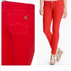 Michael Kors Red Stretch Skinny Jeans NWT